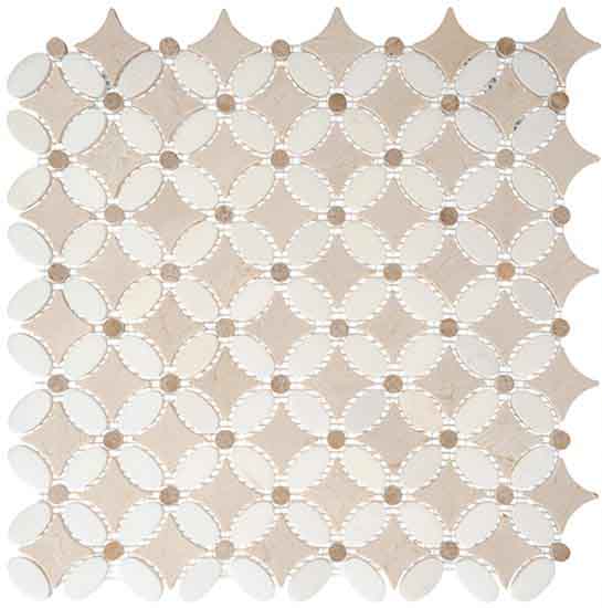 Glazzio Flower Thassos white FS73