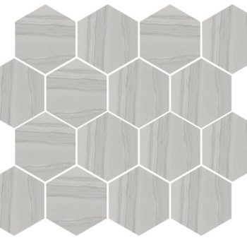 Silver Grey Hexagon Mosaic Happy Floors