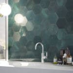 Vibrant Green Hexagon room Happy Floors