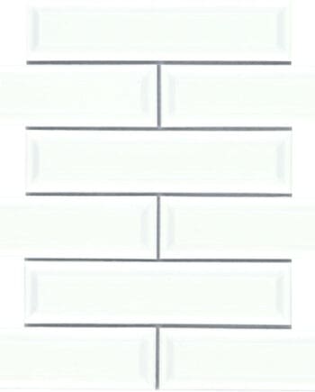 Kinetic White 11x12 Beveled - .92 sf/sheet - each