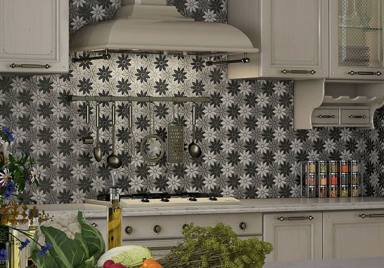 Glazzio Bouquette Floral Greys BQT671